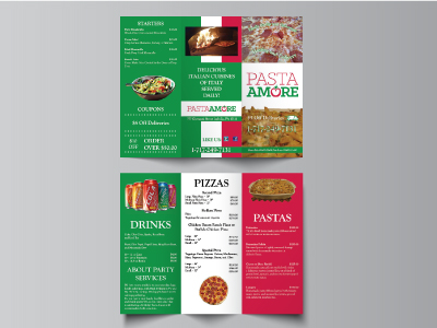 Pasta Amore Brochure