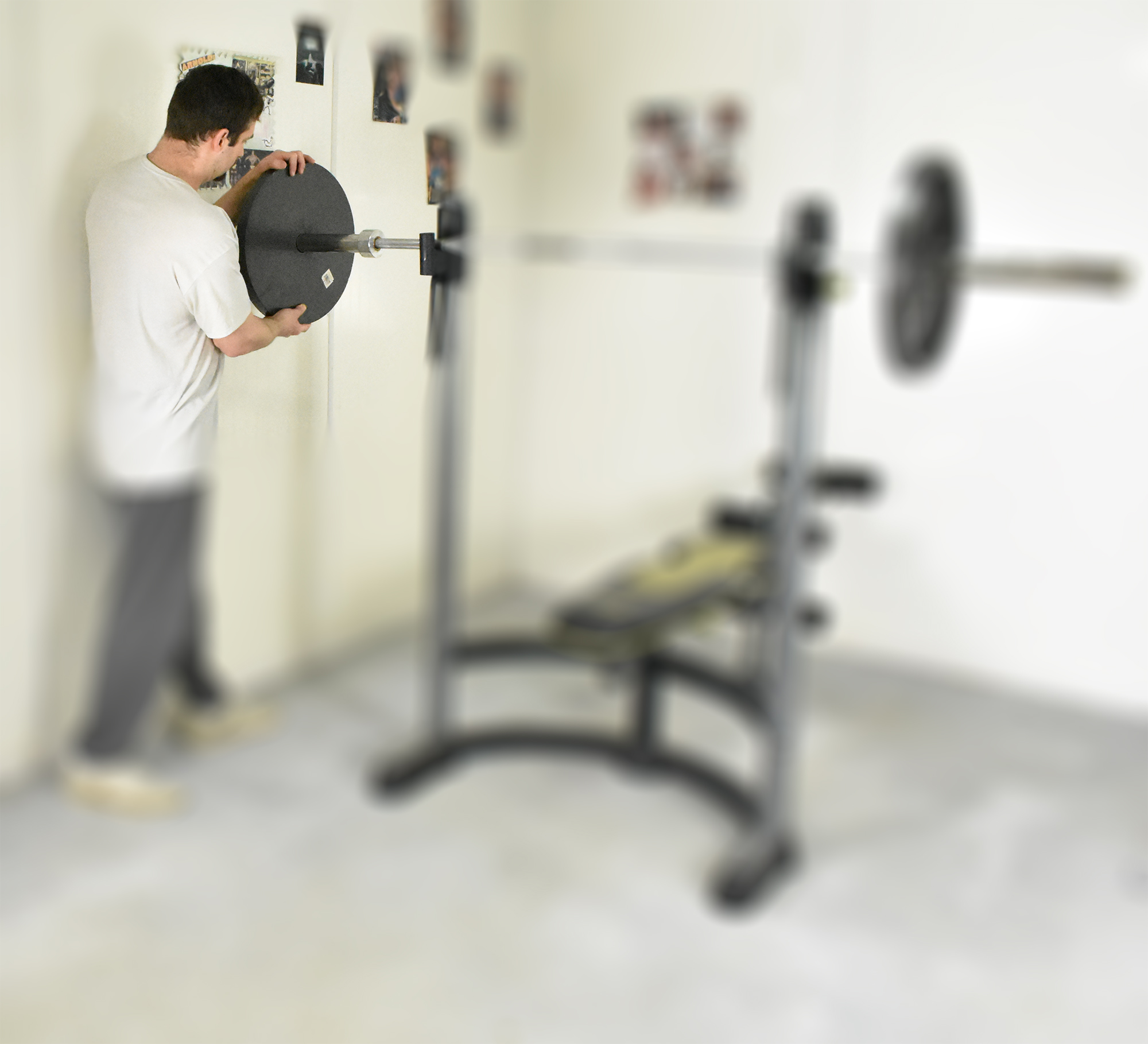 Preparing squat rack